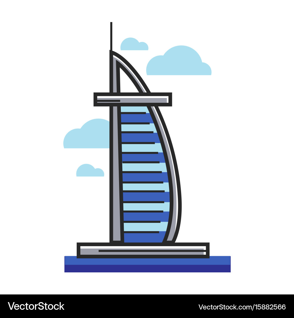 Burj al arab Hotel Vektorbild