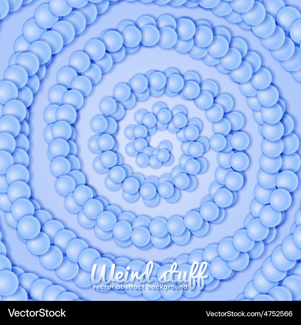 Chain of spheres with soft shadows in form vector image