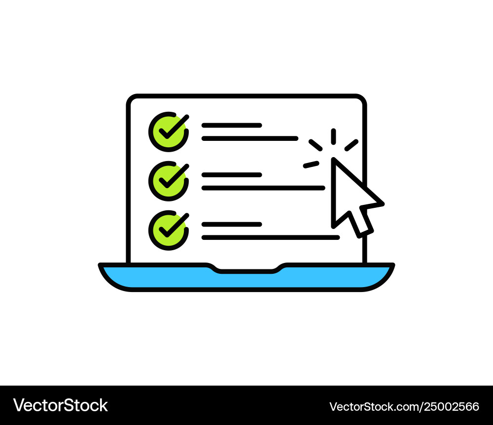 Checklist browser window check mark white tick Checklist browser window check mark white tick Vector Image