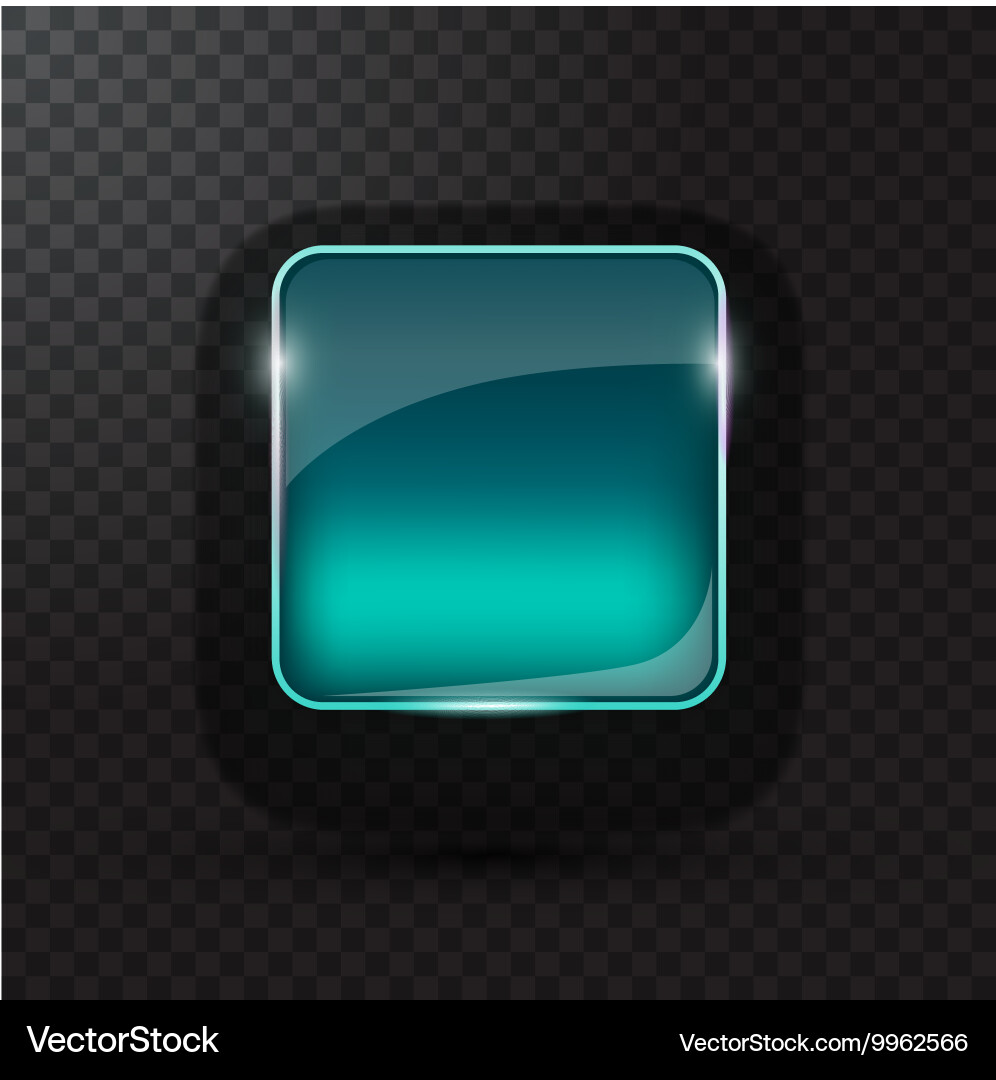 Colored glass button for web interface vector image