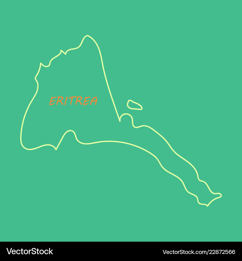 Eritrea Map Silhouette Vector Image