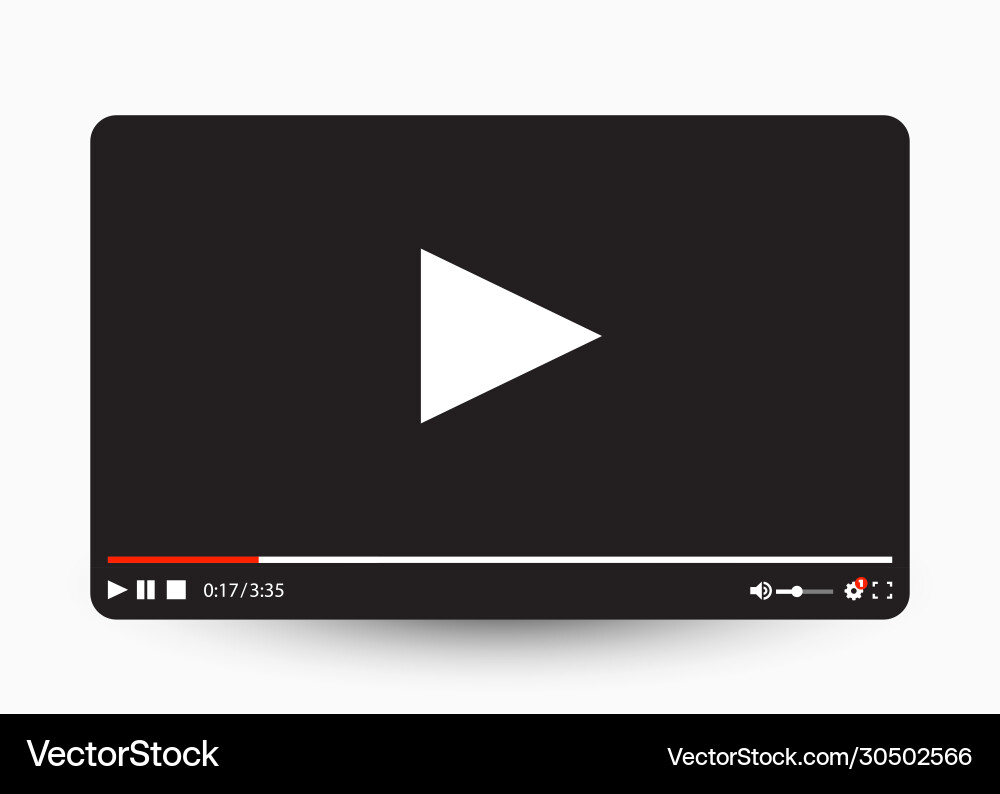 Flat video player template for web and mobile apps Flat video player template for web and mobile apps vector image