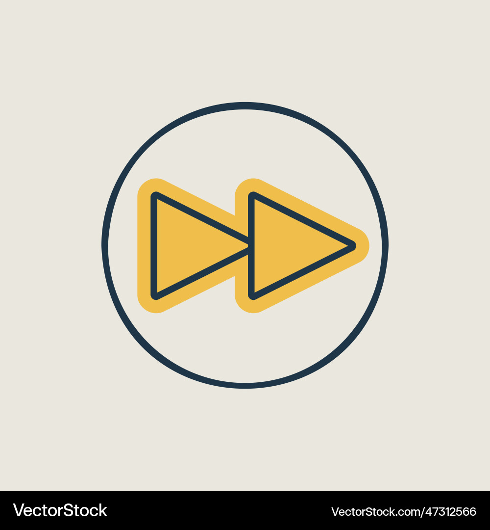 Play next track button icon graph symbol Vector Image