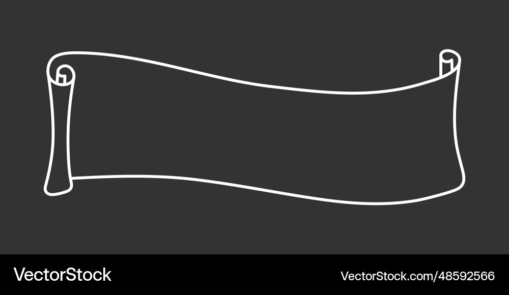 Scroll frame in doodle style Scroll frame in doodle style vector image