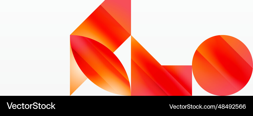 Serene gradient template circles and triangles Vector Image
