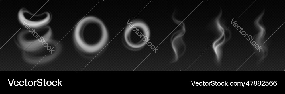 Smoke Ring Cloud Vapor Royalty Free Vector Image