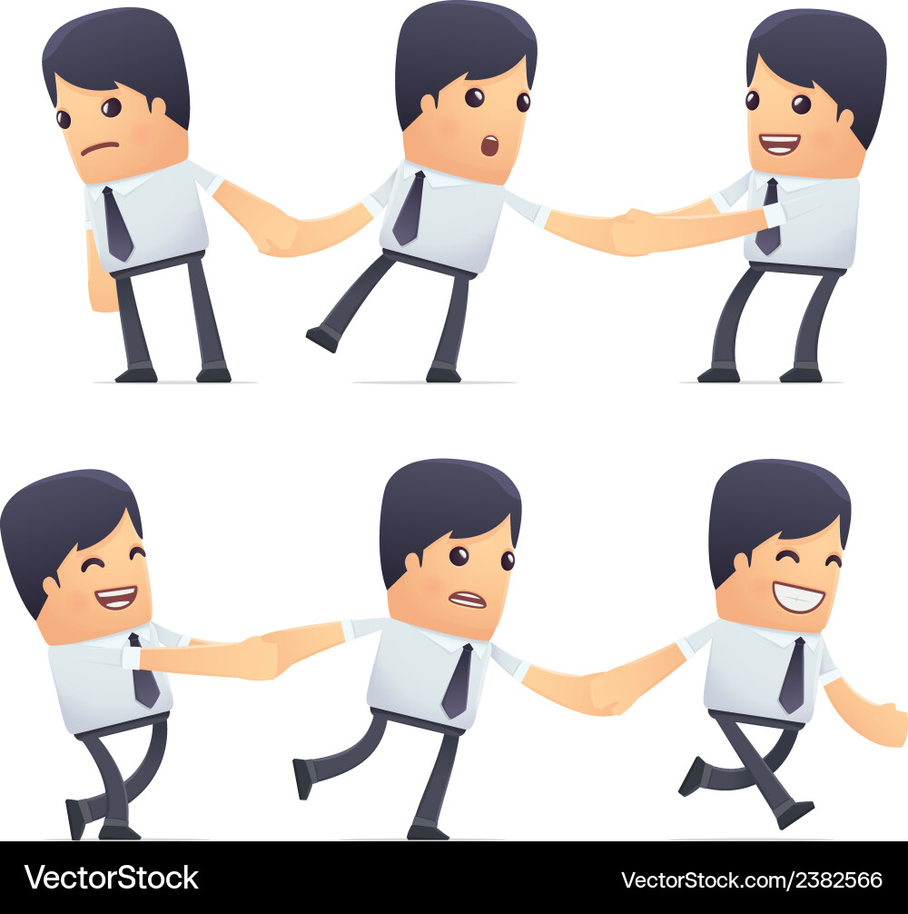 Universal characters in different poses Vector Image
