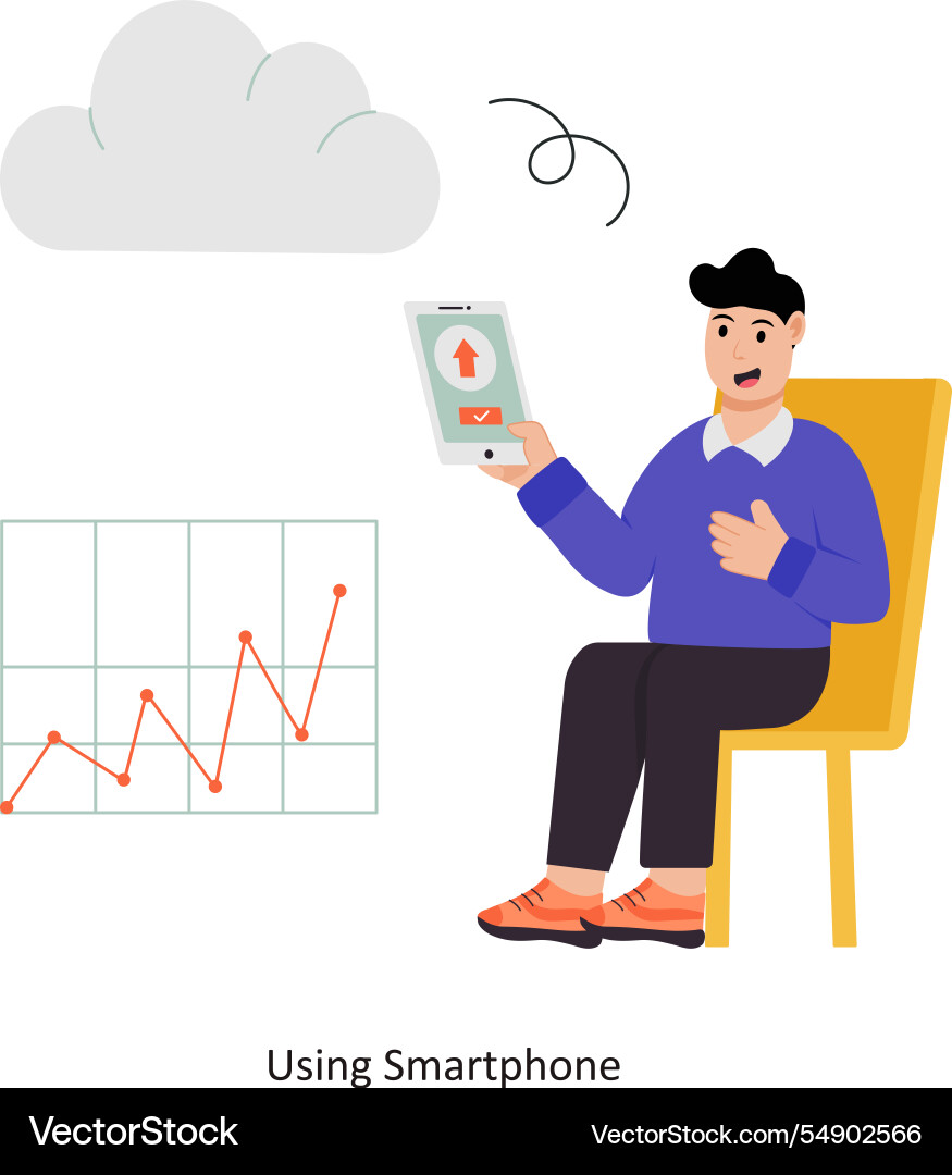 Using smartphone eps 10 file Vector Image