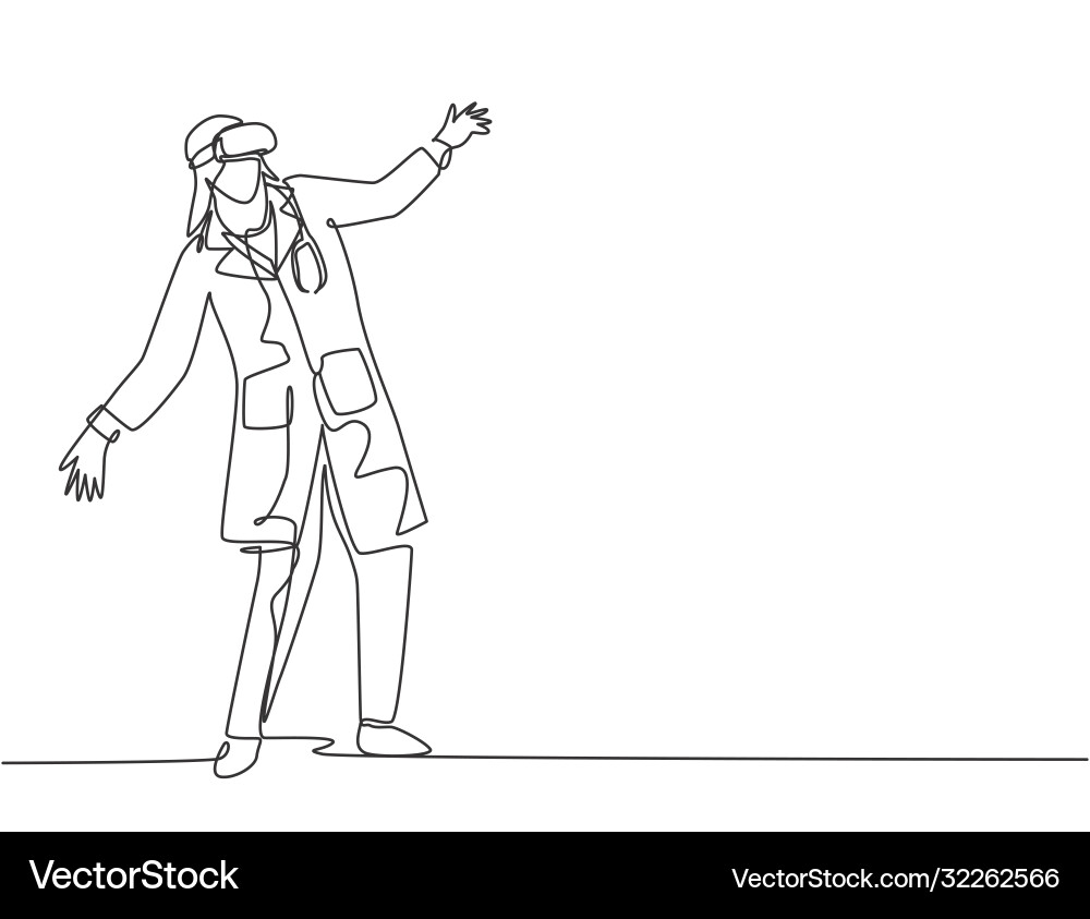 Virtual reality game player concept single Vector Image