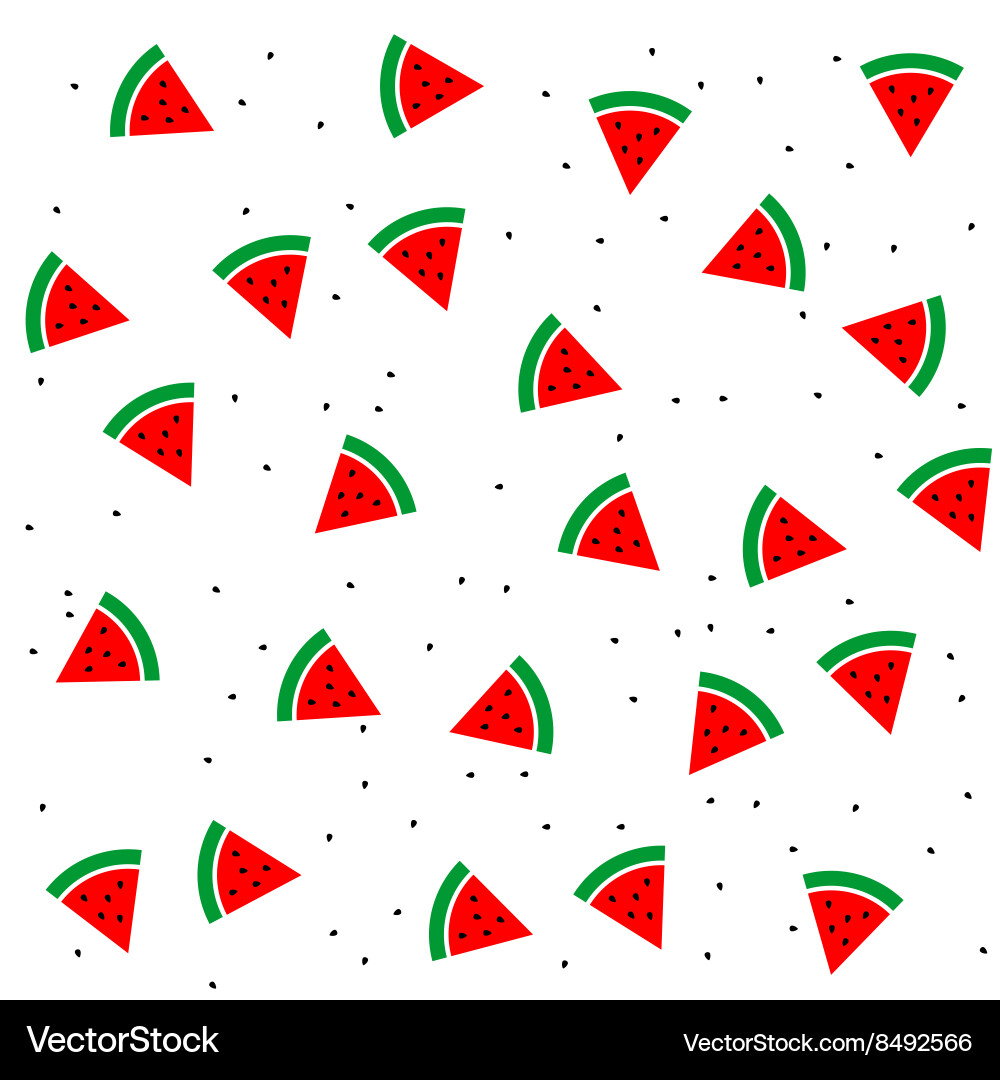 Watermelon Slice Pattern - Seamless vector image