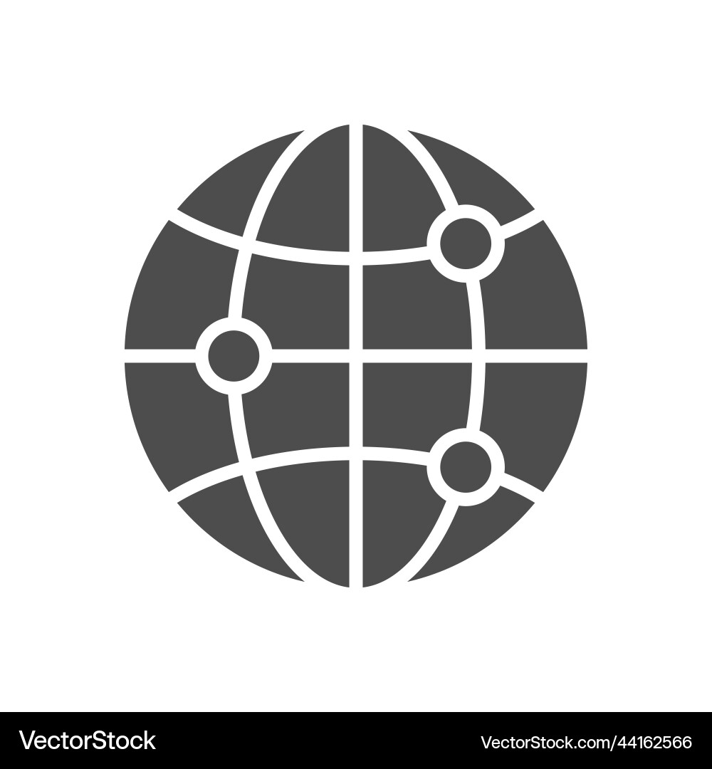 World location or map points glyph icon Vector Image