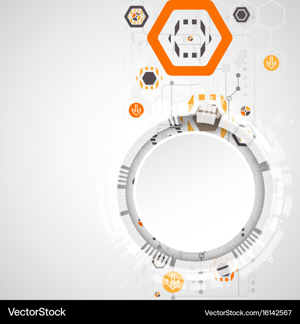 Abstract background with various technological vector image