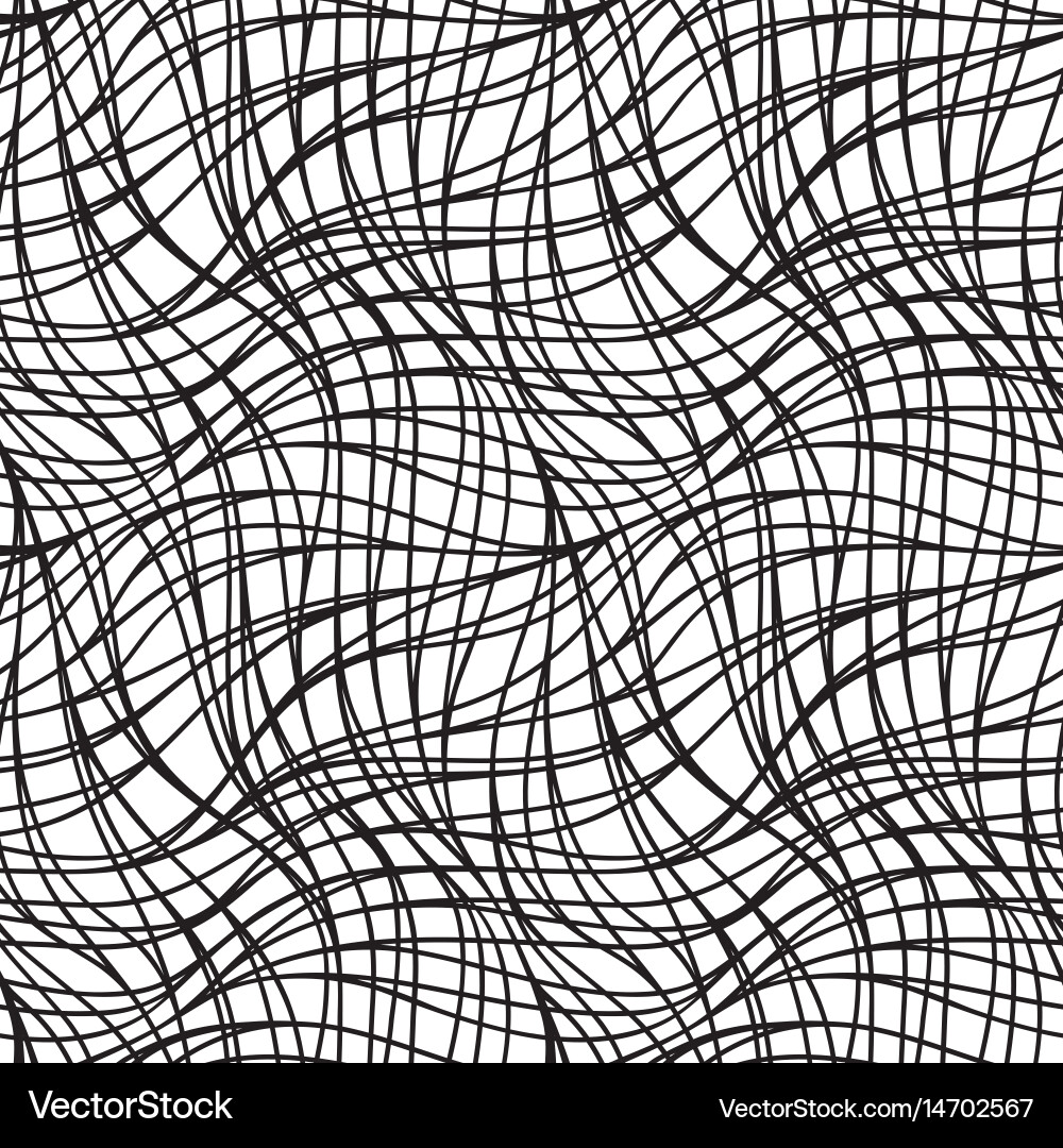Abstract Net Pattern - Monochrome Lines vector image