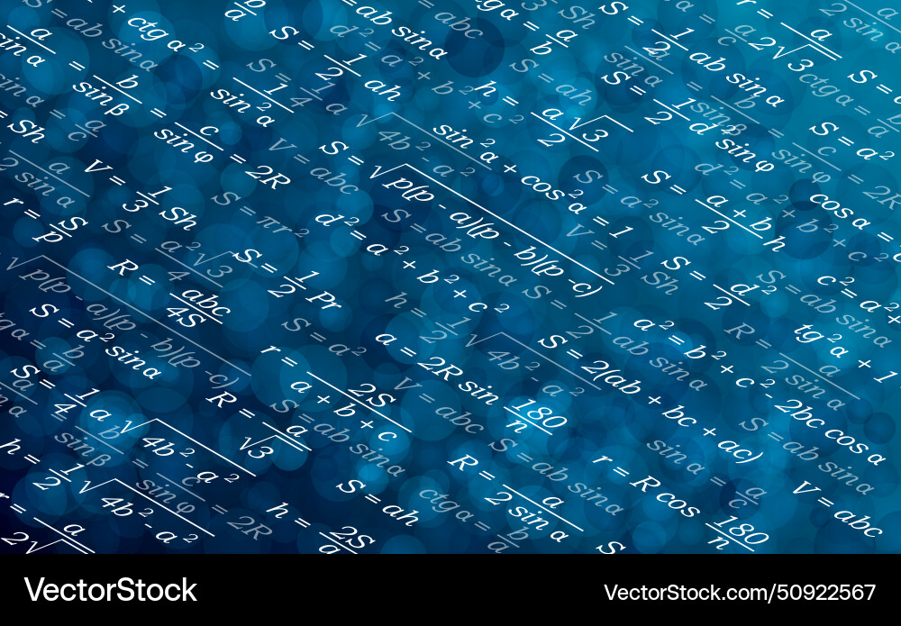Background for a geometry presentation formulas Background for a geometry presentation formulas vector image