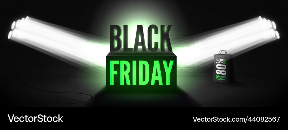 Black friday sale 80 percent discount poster Black friday sale 80 percent discount poster vector image