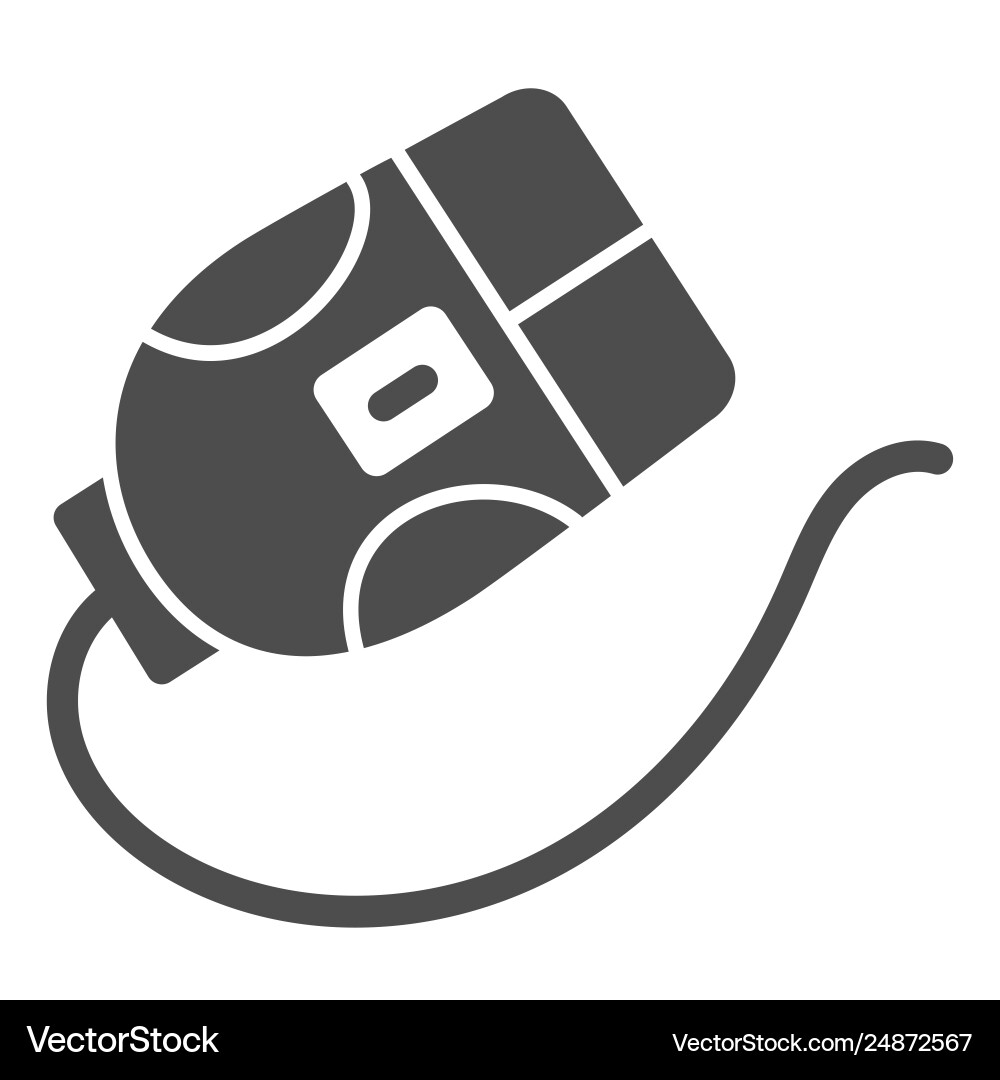 Computer mouse solid icon click Vector Image