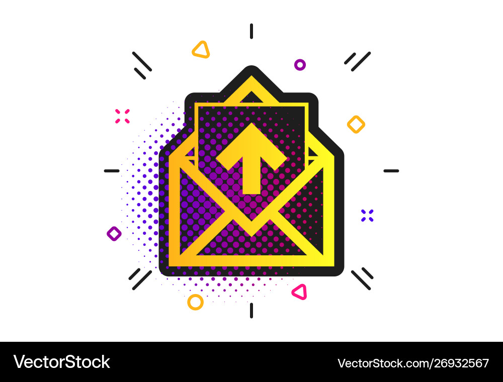 Mail icon envelope symbol outbox message sign Vector Image