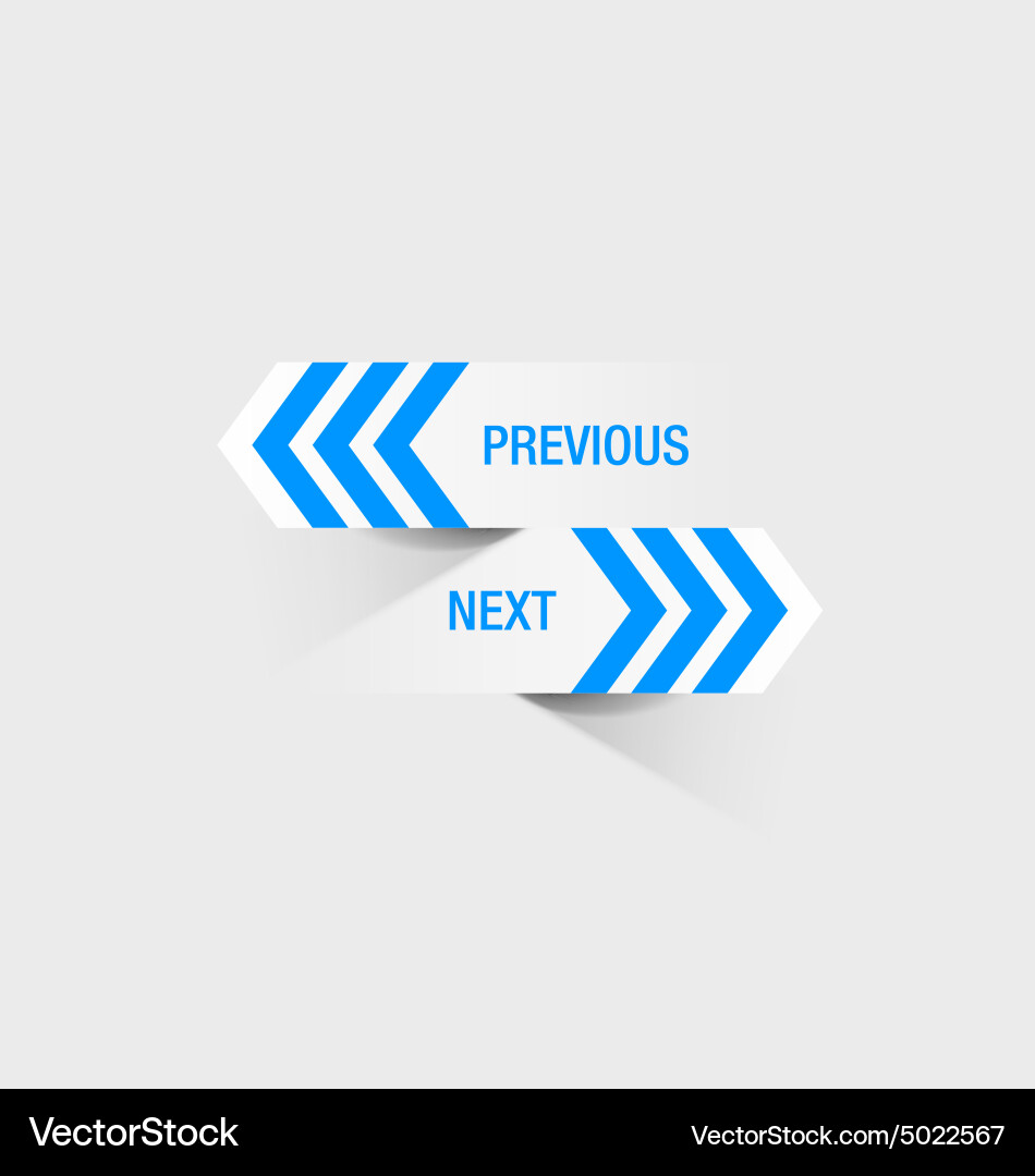 Previous and next buttons Royalty Free Vector Image