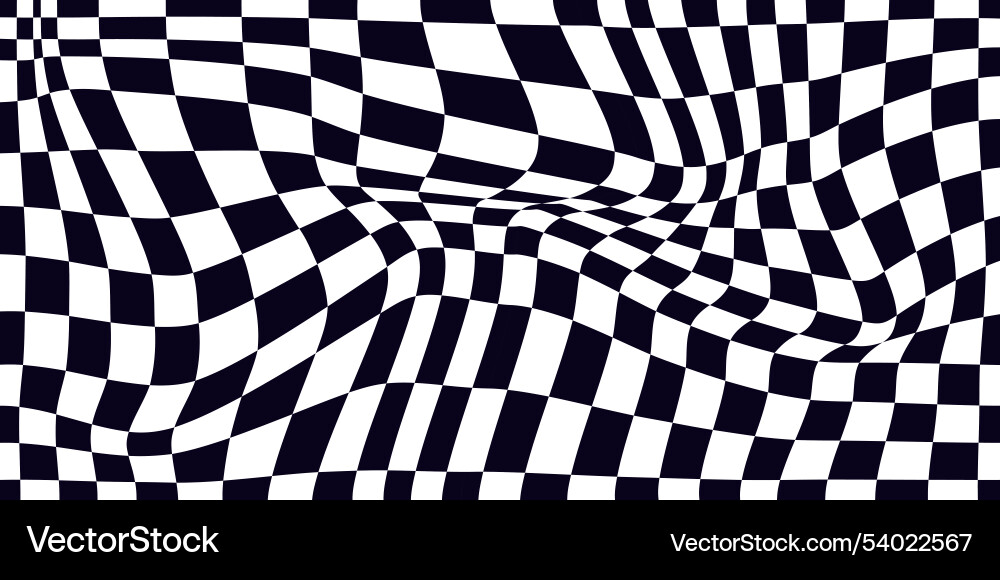 Psychedelic checkerboard pattern Psychedelic checkerboard pattern Vector Image