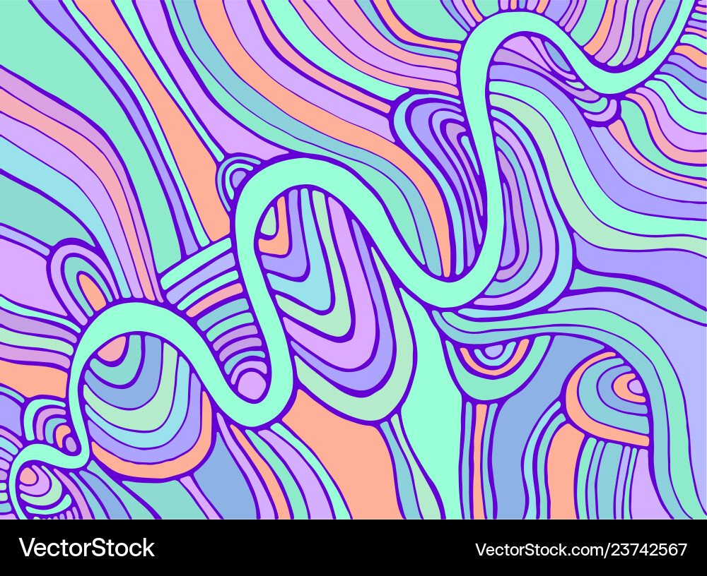 Psychedelic Wave Pattern vector image