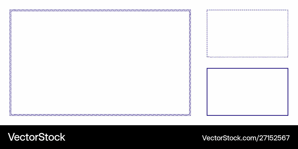 Rectangle frame mesh wire model Rectangle frame mesh wire model Vector Image