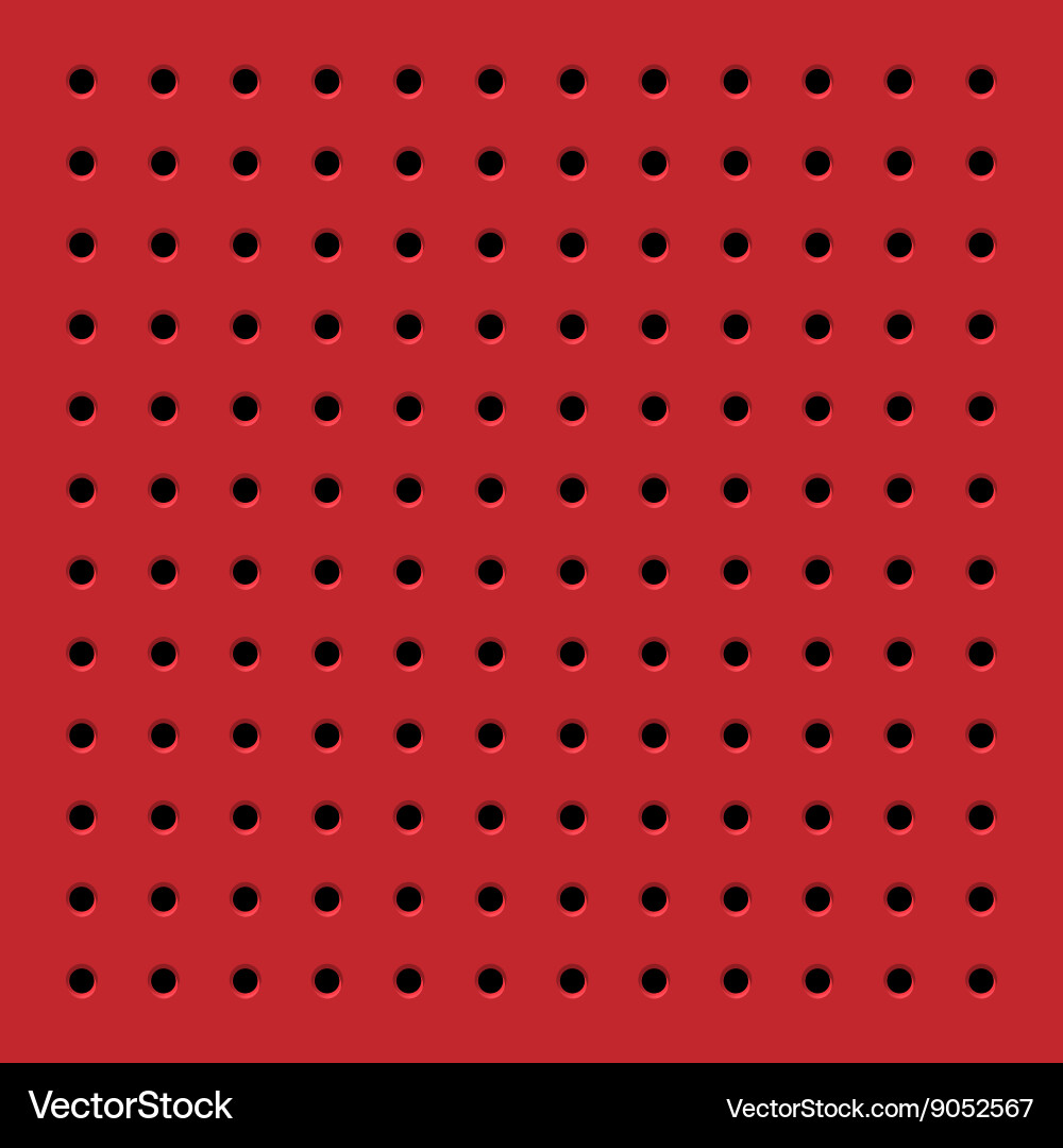 Red Perforated Pattern vector image