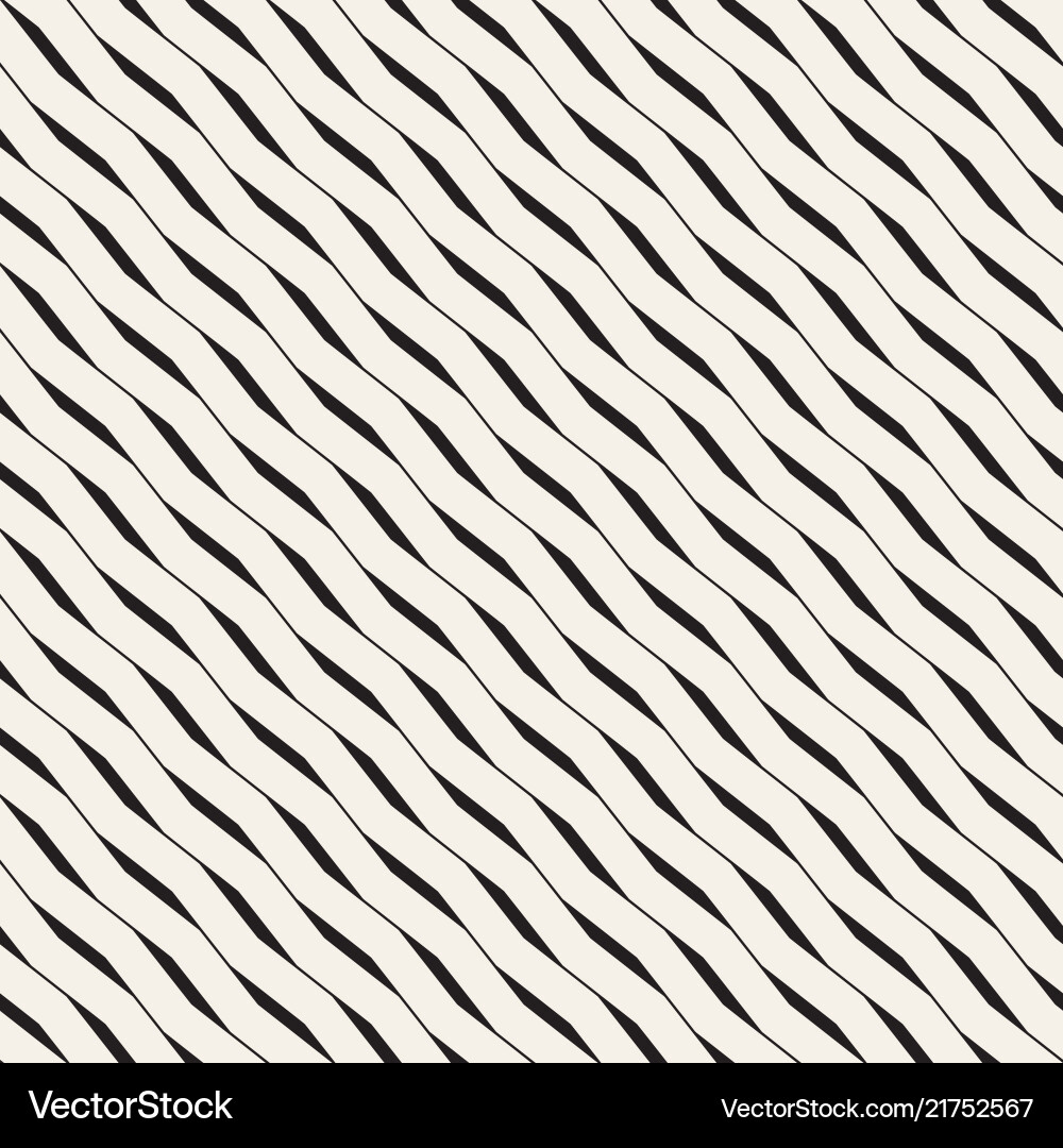 Seamless black and white wavy lines pattern Vector Image
