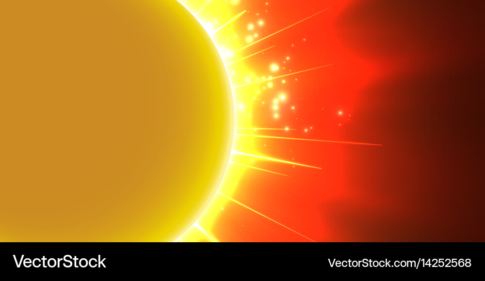 Abstract red background with planet vector image