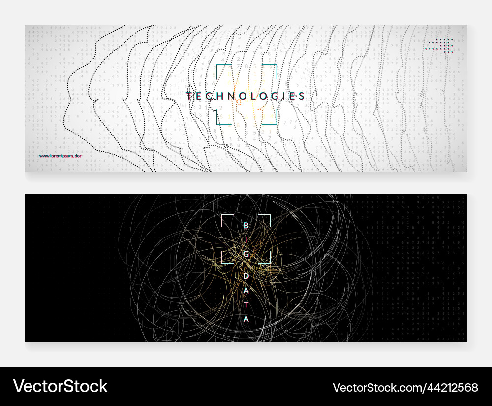 Big data concept digital technology abstract Big data concept digital technology abstract vector image
