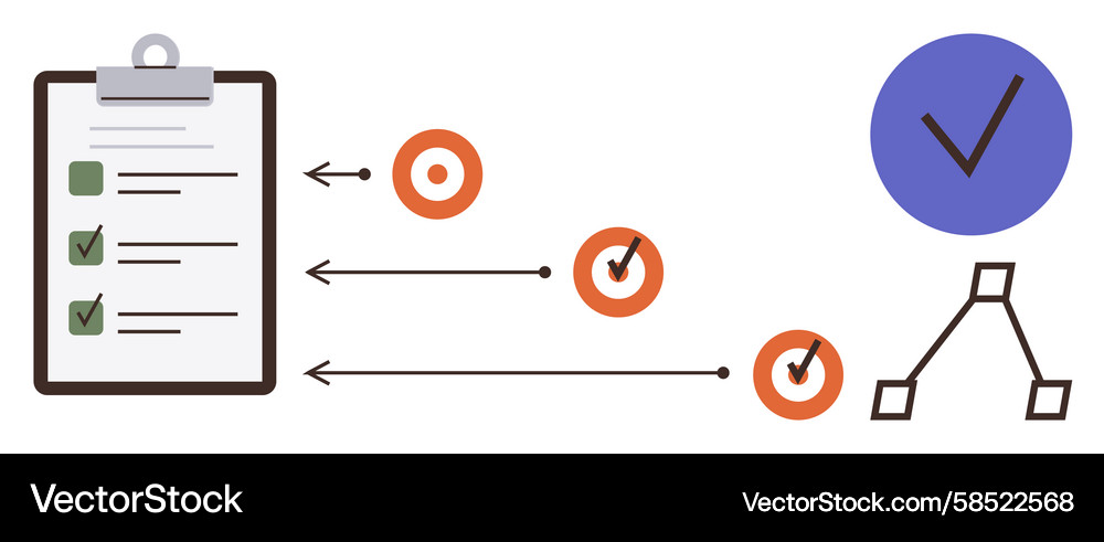 Checklist Workflow Management Vector Image