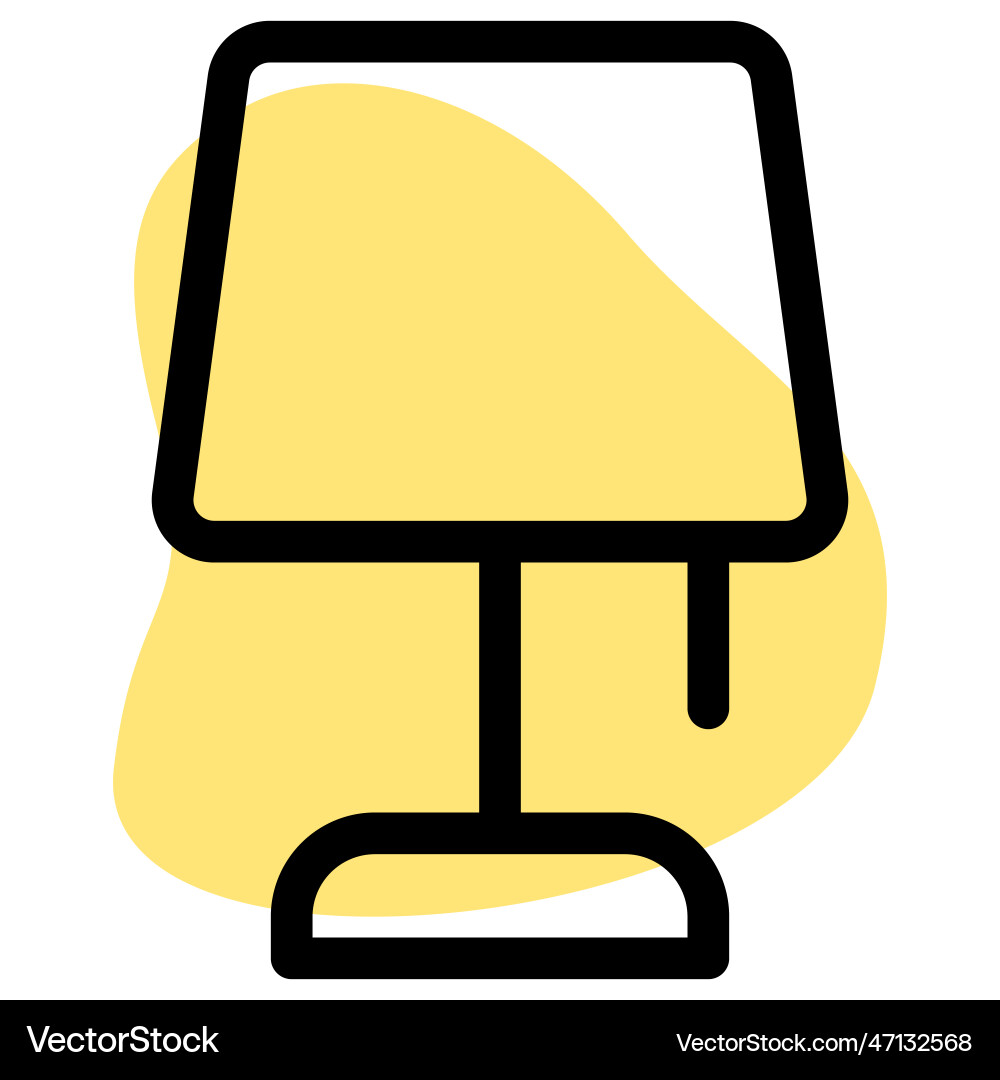 Elegant design lampshade for end table Vector Image