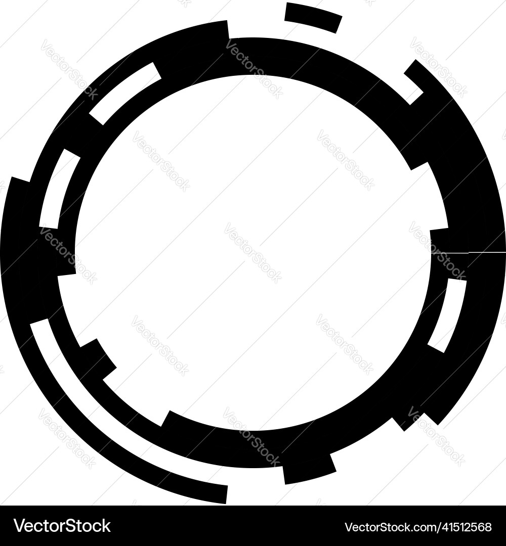 Geometric Circle UI Element vector image