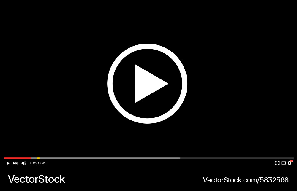 Modern video player background Vector Image