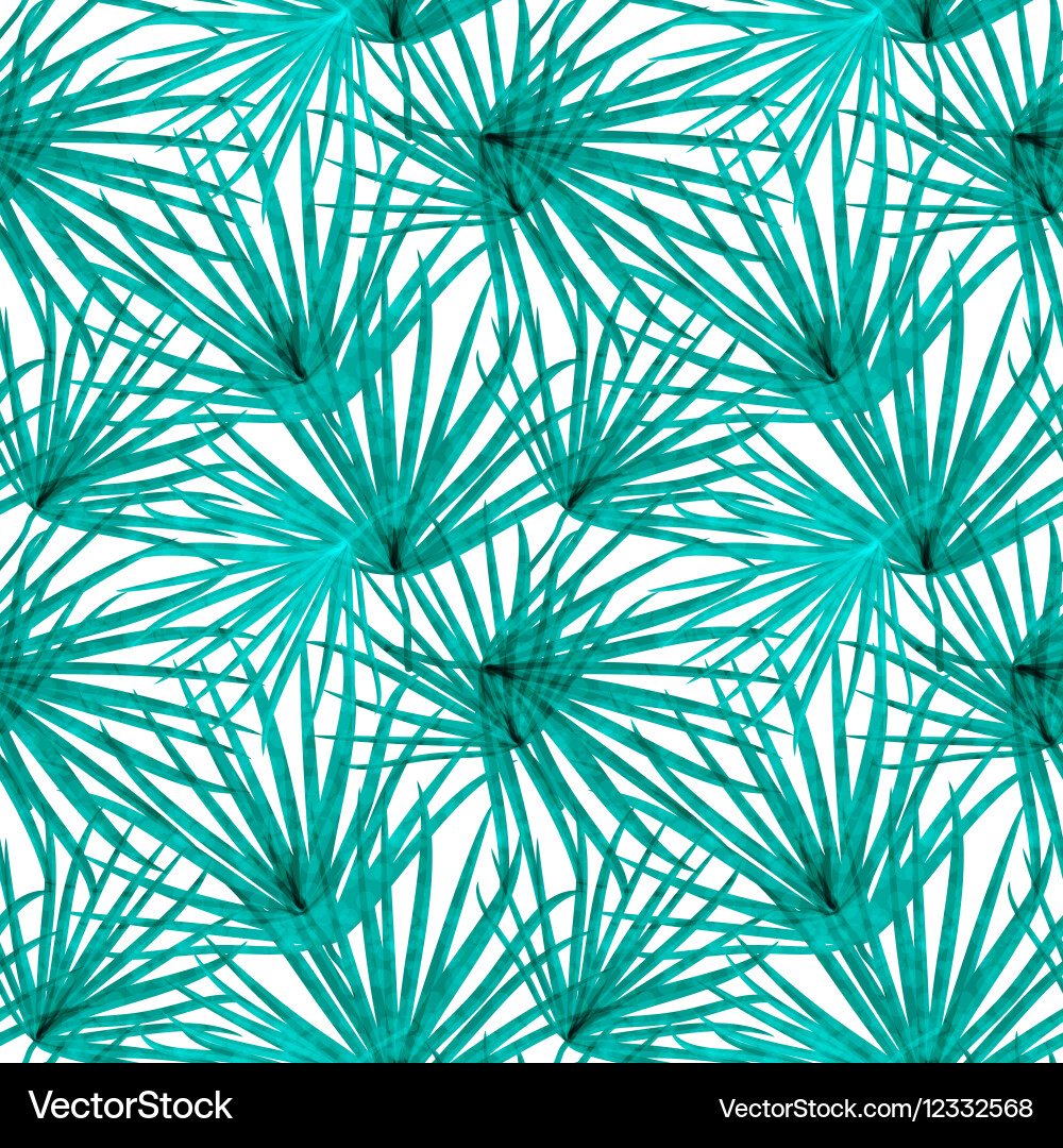 Palm leaf seamless pattern background vector image