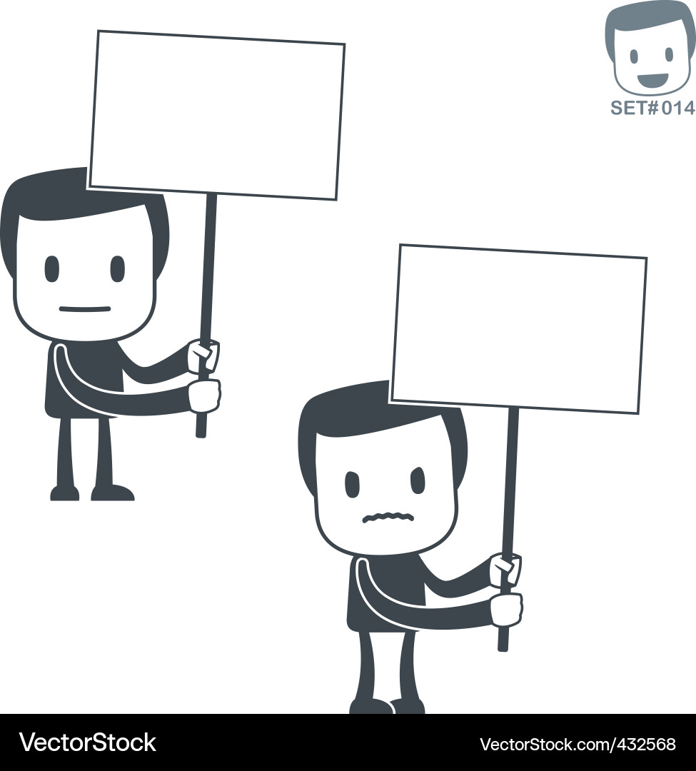 Protest Icon Set - Demonstrator Vector Image