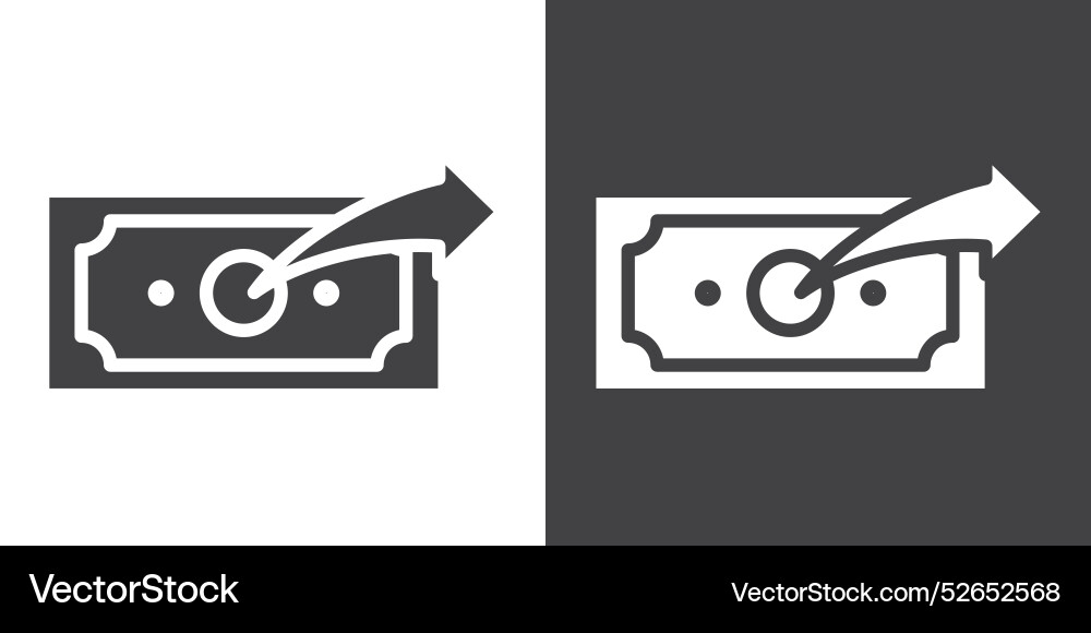 Send money icon thin line set Royalty Free Vector Image