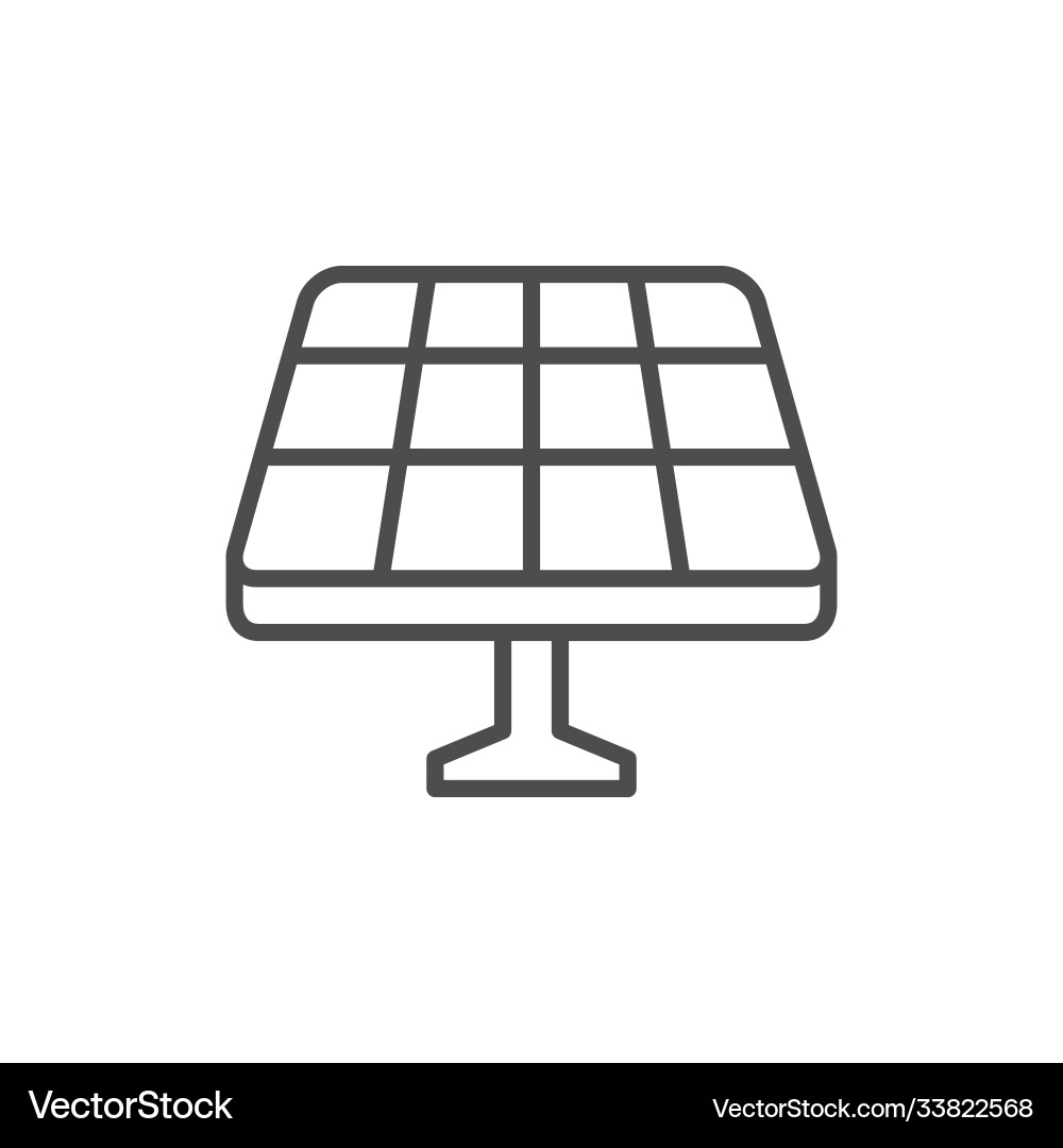 Solar panel line outline icon Solar panel line outline icon vector image