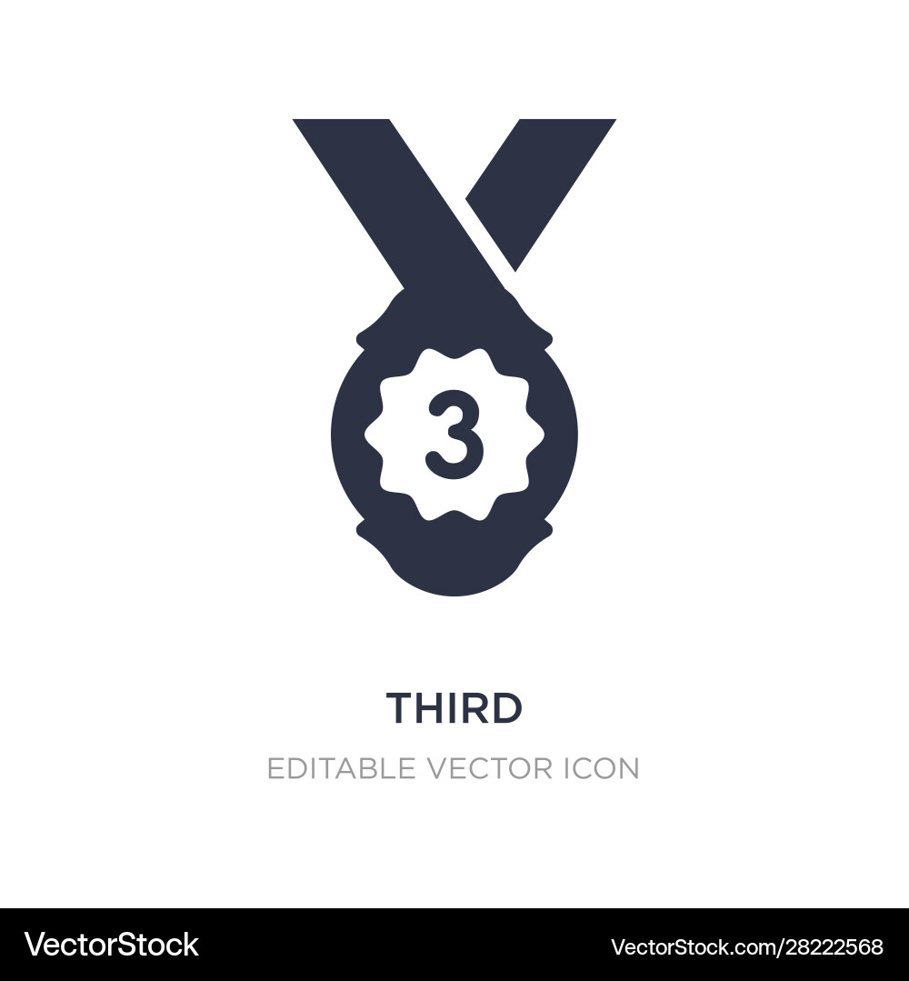 Third icon on white background simple element vector image