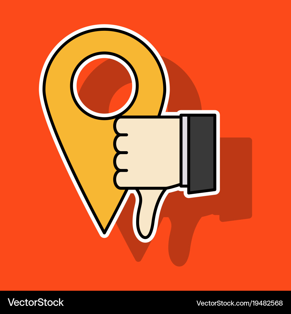Unlike icon sticker web pointer in eps 10 vector image