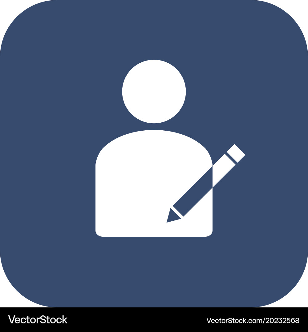 User icon - edit modify vector image