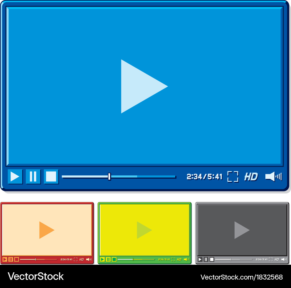 Video player for web Vector Image