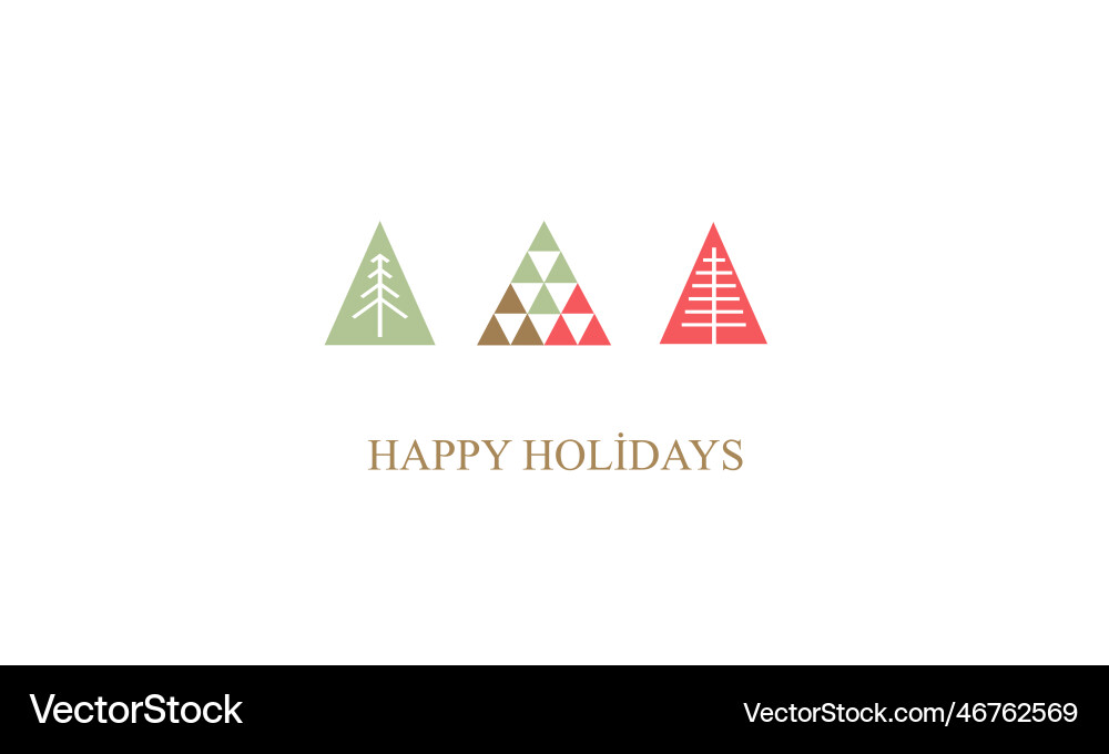 Christmas card with tree Christmas card with tree vector image