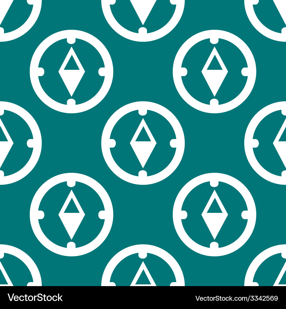 Compass web icon flat design seamless gray pattern Vector Image