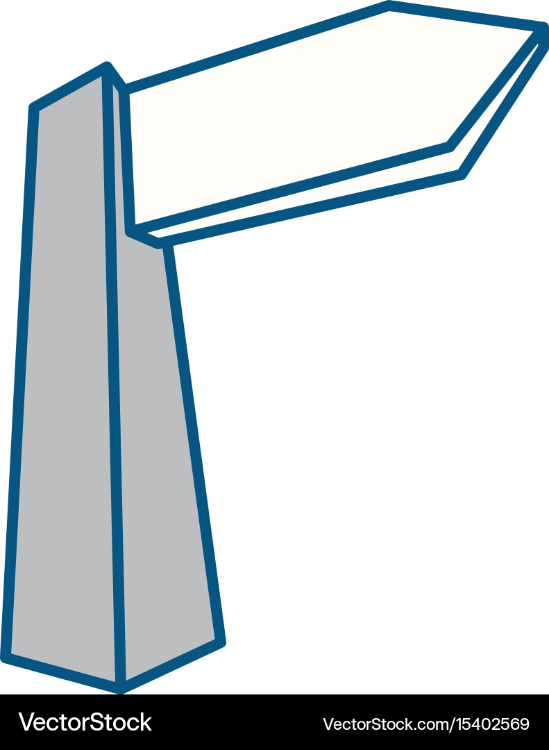 Empty signpost isolated vector image