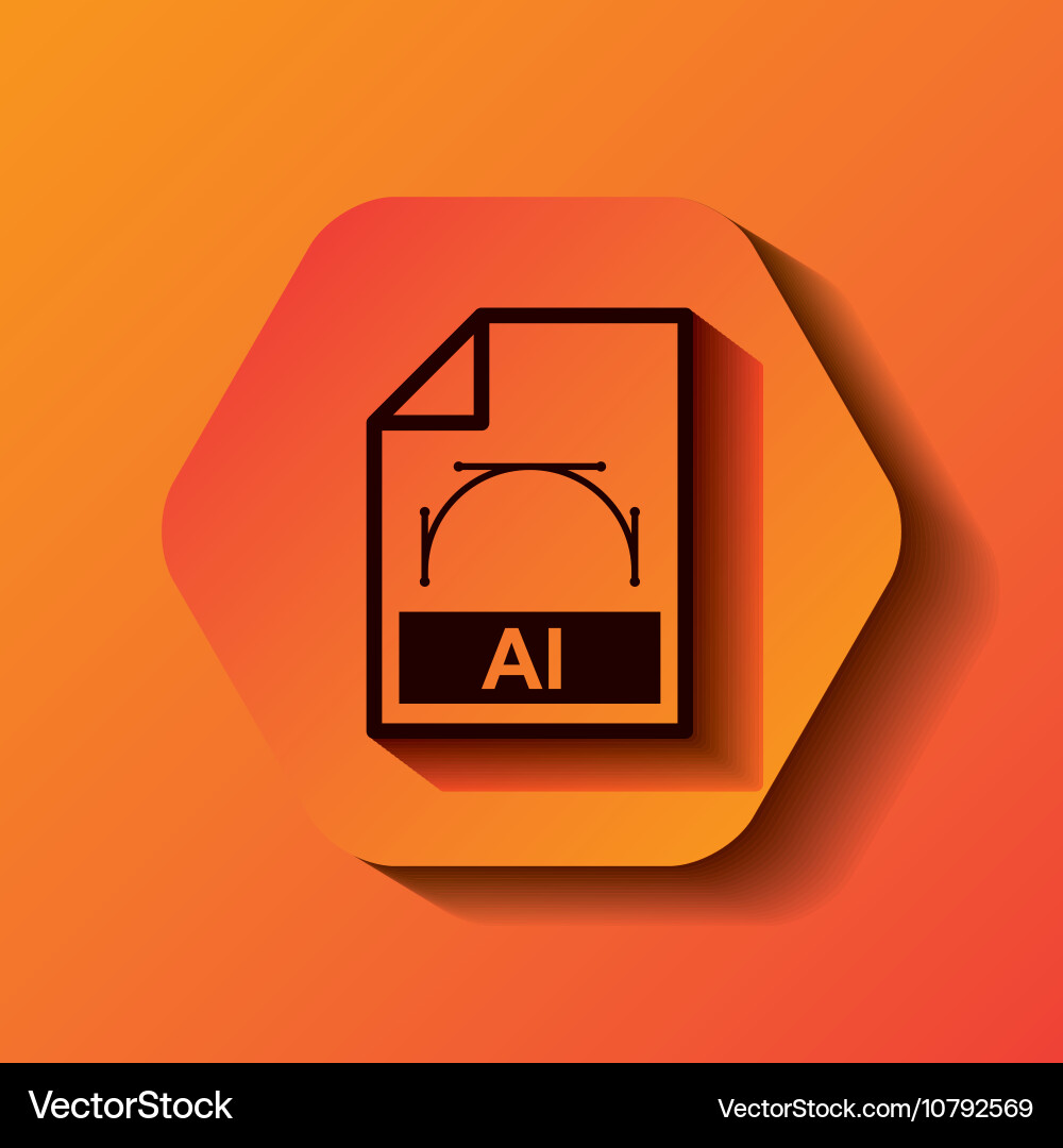 File format button icon vector image