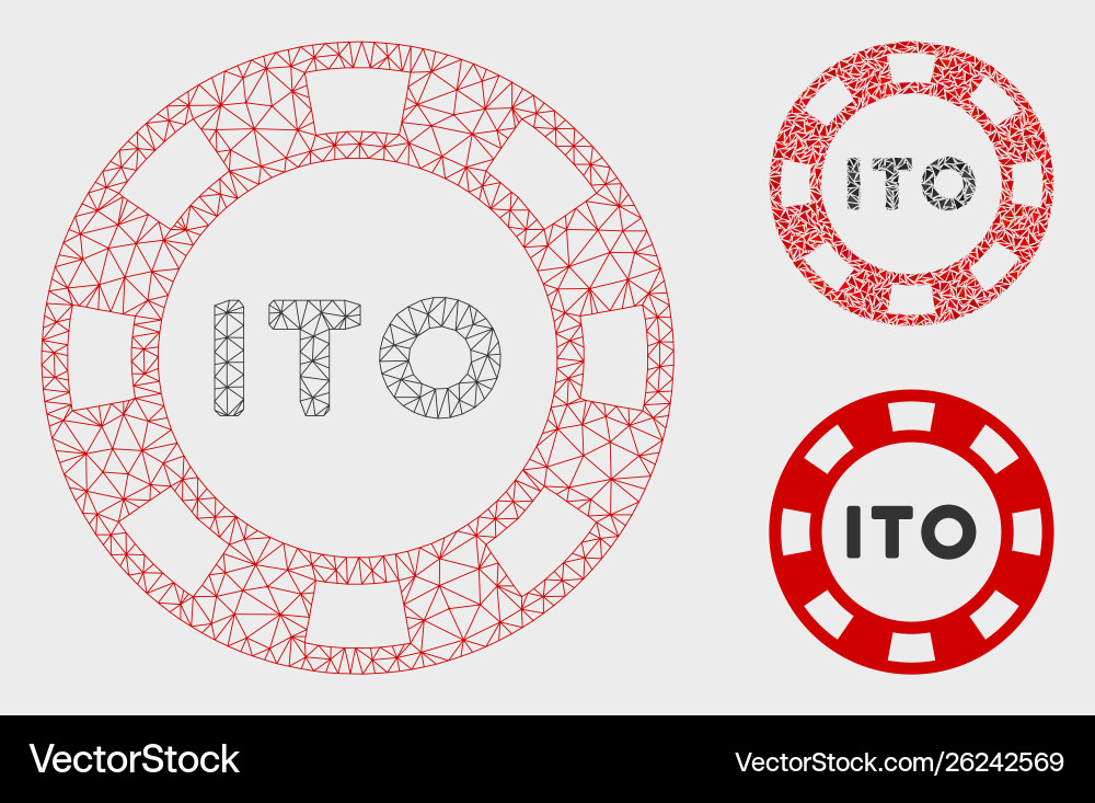 Ito token mesh wire frame model Ito token mesh wire frame model Vector Image