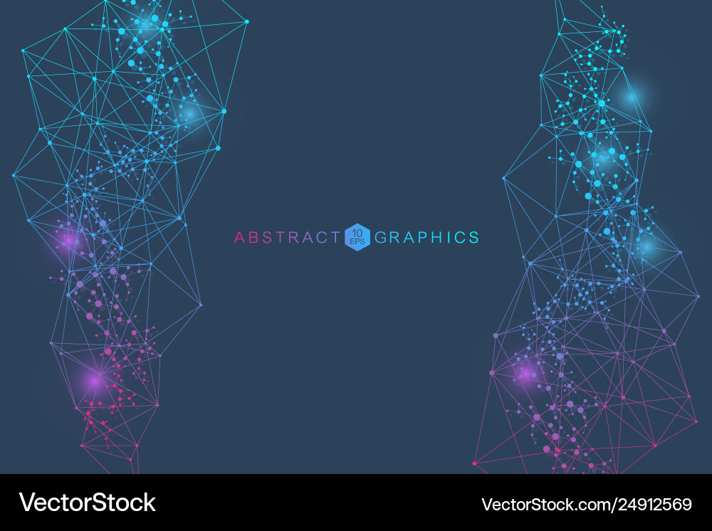 Modern Data Network Background vector image
