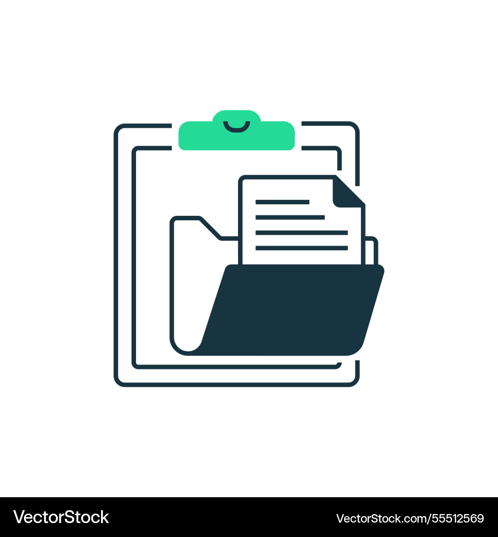 Project summary two tone color icon linear style Project summary two tone color icon linear style vector image