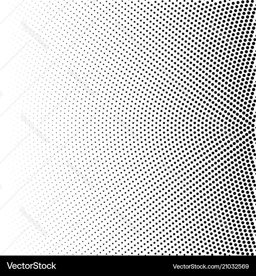 Radial Black Dot Gradient Pattern Vector Image