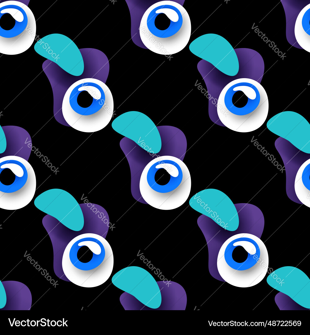 Seamless pattern with psyhodelical print vector image
